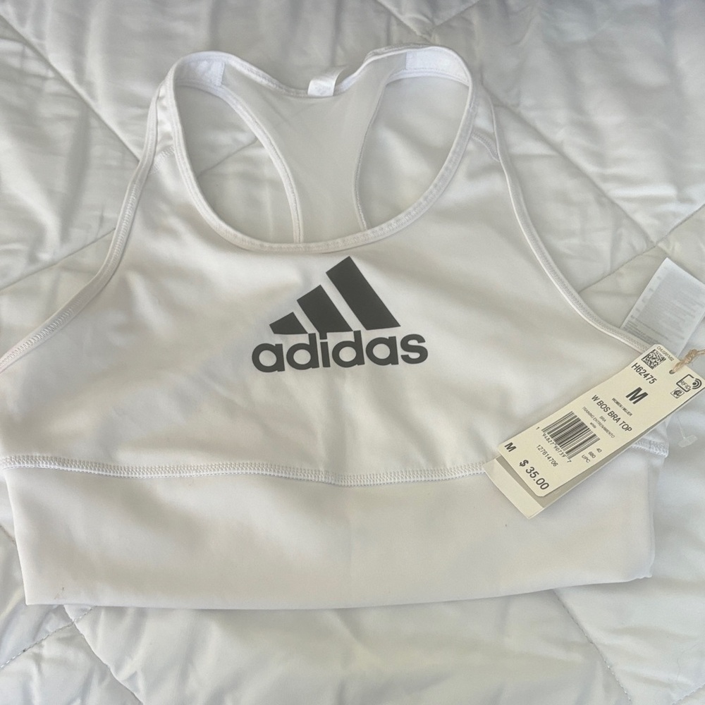 Adidas White Racerback Sports Top